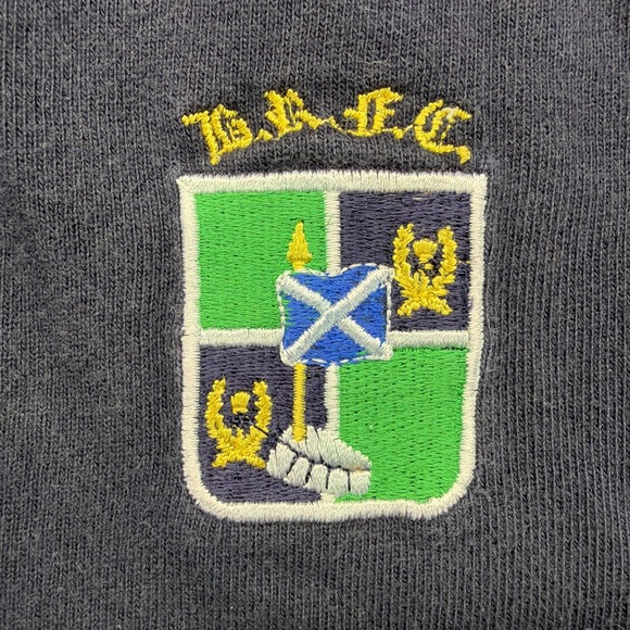 Vintage 1998 Buroughmuir Rugby Shirt Cotton Oxford Mens Large Scotland - Picture 2 of 8